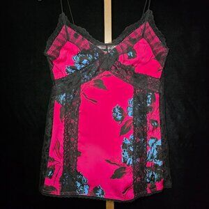NWT McQ by Alexander McQueen Satiny Floral Cami IT 38 (US 4)